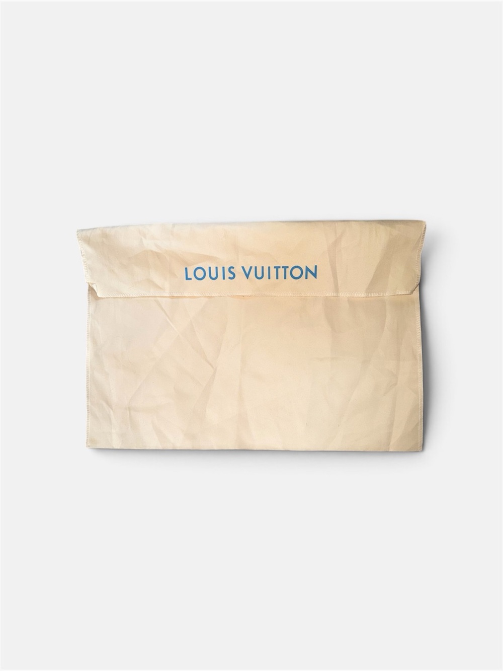 Louis Vuitton Beige Dust Sleeve with Blue Logo